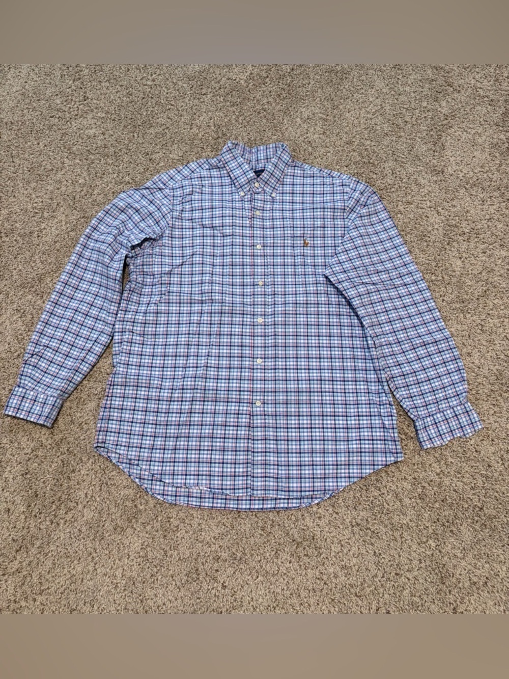 Polo by Ralph Lauren Light Blue Multicolor Plaid Button-Down Shirt